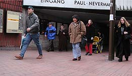 Woman snickering without apparent reason