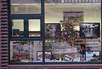 Travel agency window.