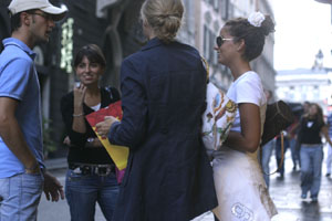 Young and affluent Genovese meeting in Via XXV Aprile