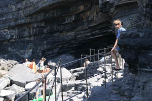 Young observer, Byron's grotto