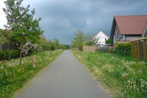 Thunderstorm brewing over suburbia