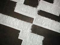 pads on floor seen from above
