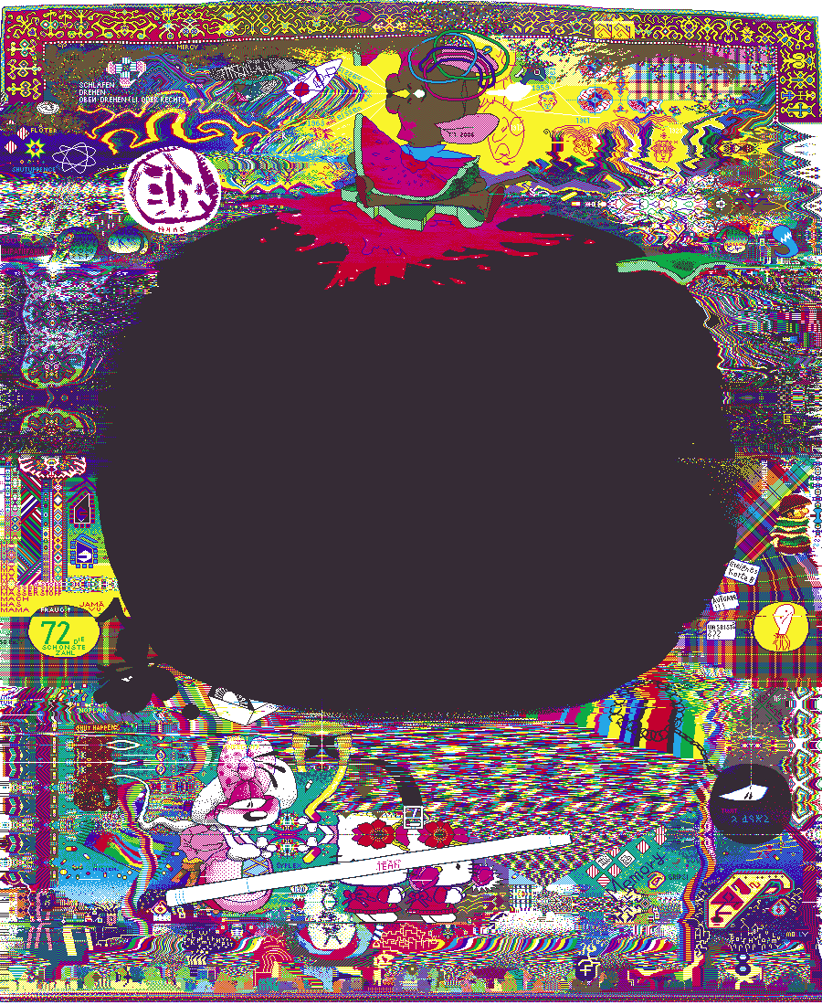 The rug (slave): a pixel rug drawn line by line bottom-up