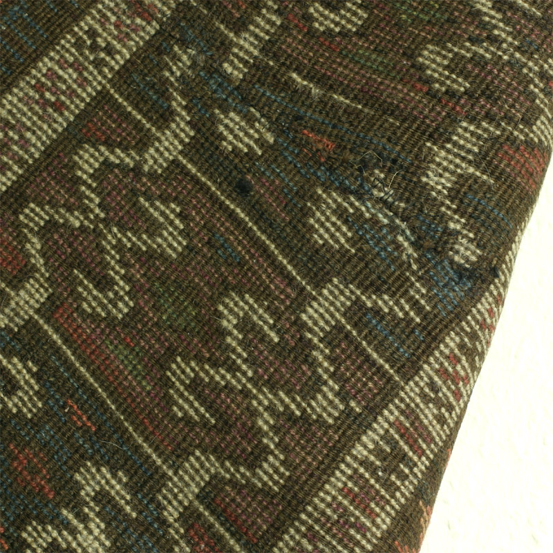 East Anatolian all-border rug, edge cut-and-shut (back side)