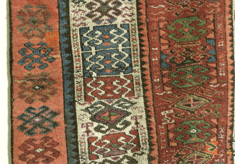 East Anatolian all-border rug, field close-up