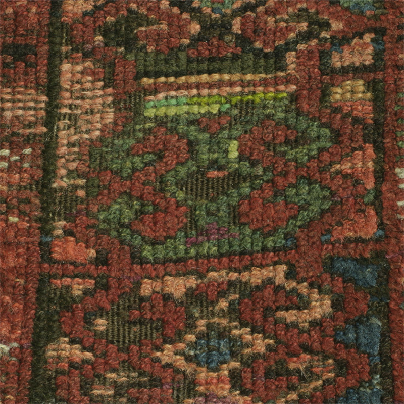 East Anatolian all-border rug, repiling with strong synthetic dyes