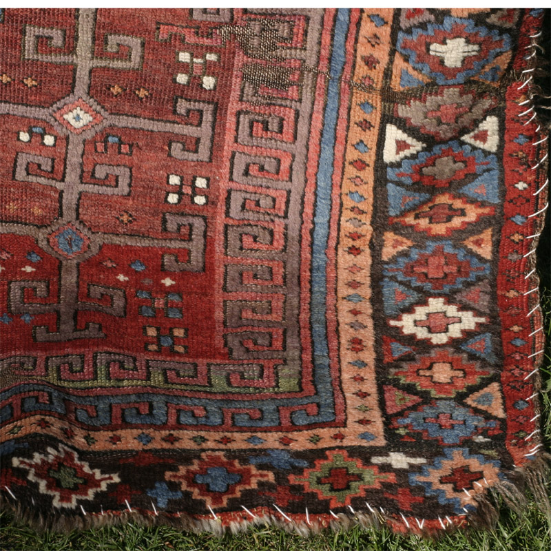Anatolian prayer rug - bottom end of field