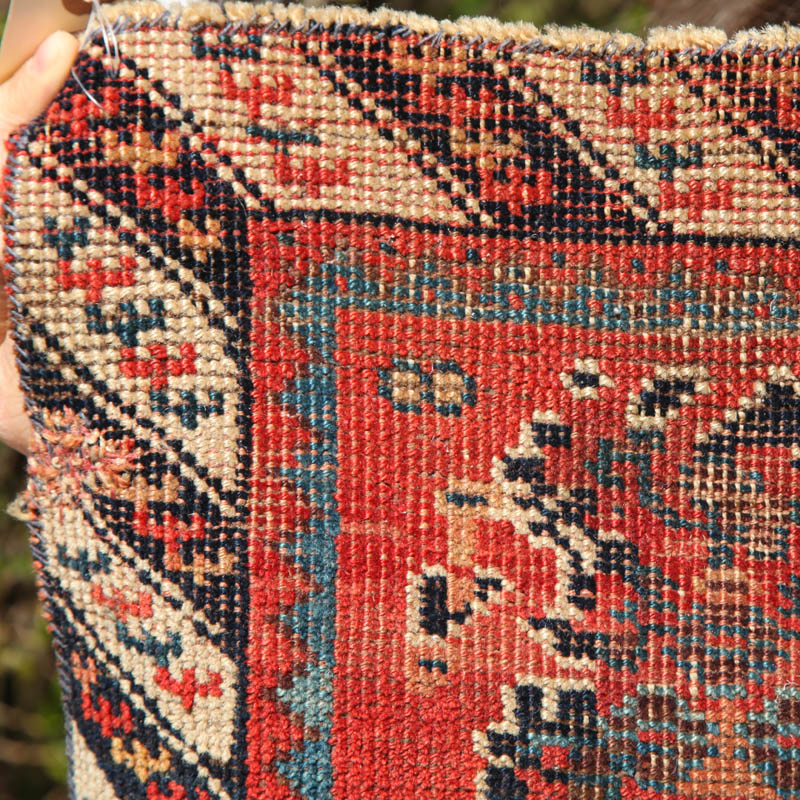 Afshar bag face - top left corner