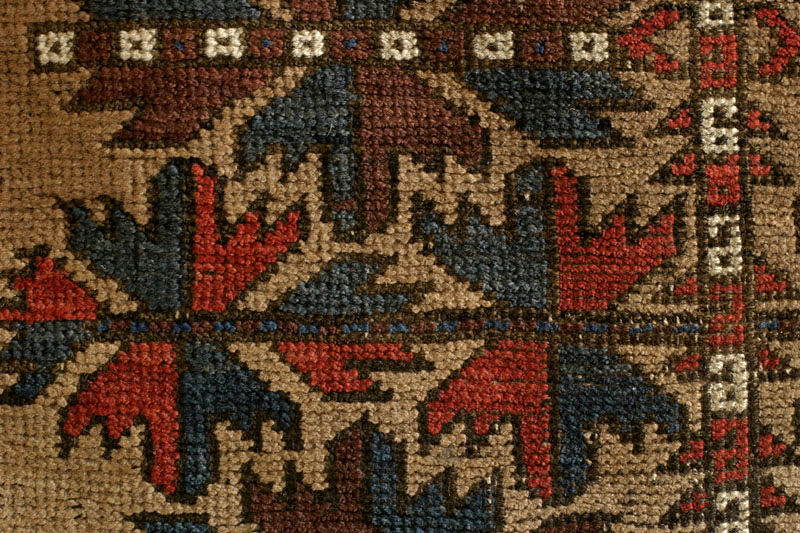 Baluch tree of life rug, details