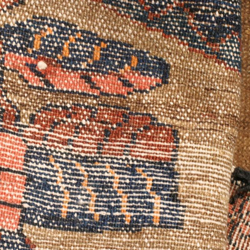 camel hamadan - back wool - cotton