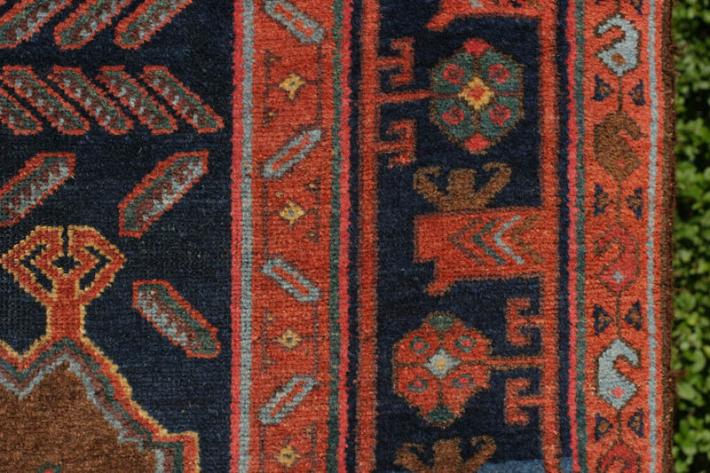 Dated kolyai Kurdish rug - field + border