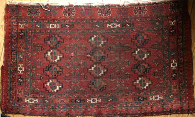 Ersari Turkmen chuval, south Turkmenistan or Afghanistan, third quarter 19th century: full view (click to enlarge)