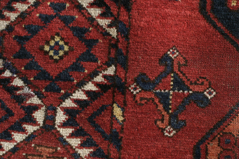 Ersari Turkmen main carpet, Turkmenistan second half 19th century: a detail