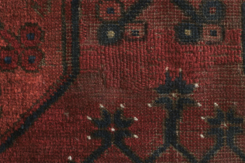 Ersari Turkmen main carpet, Turkmenistan second half 19th century: area of repiling