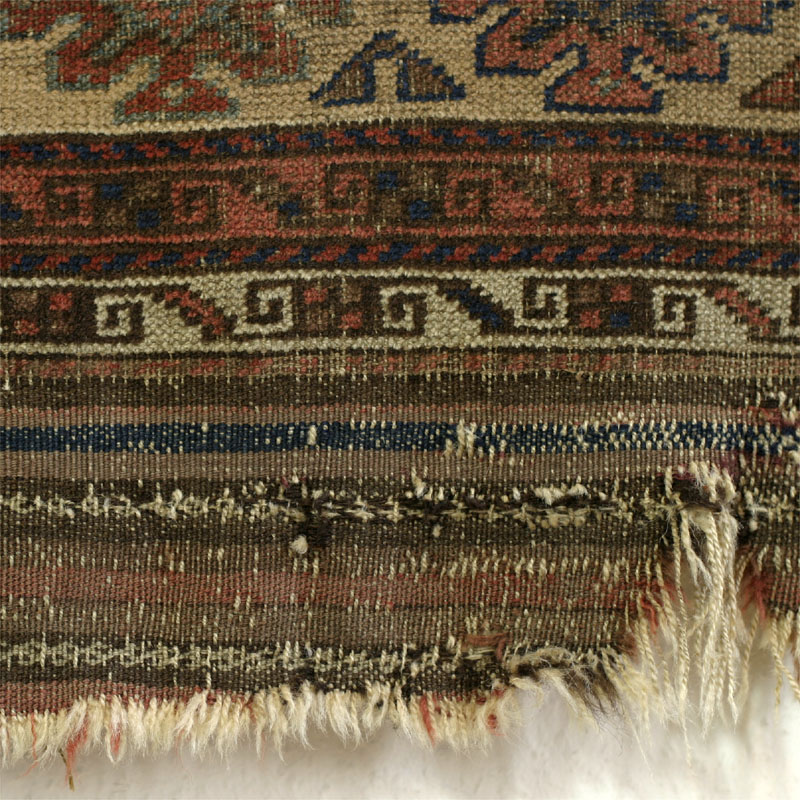 flower baluch - front side lower kilim detail