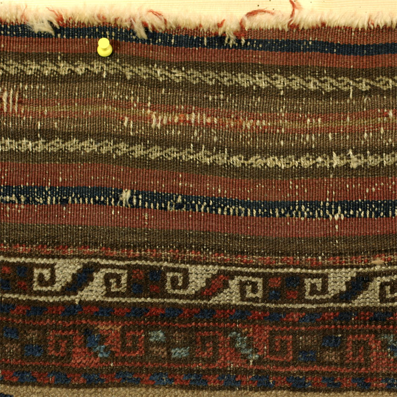 flower baluch - front side upper kilim detail