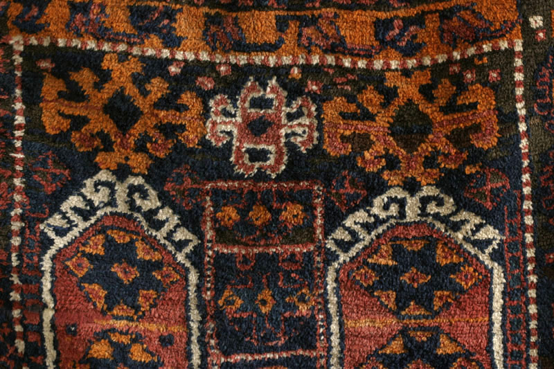 Kurdish rug, Hakkari area, east Anatolia: upper field