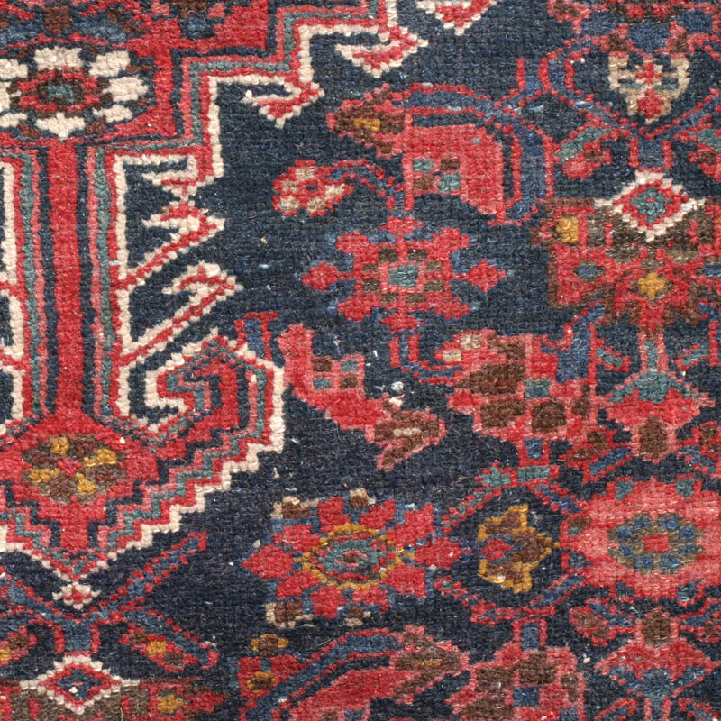 Hamadan Khamseh rug - pile detail