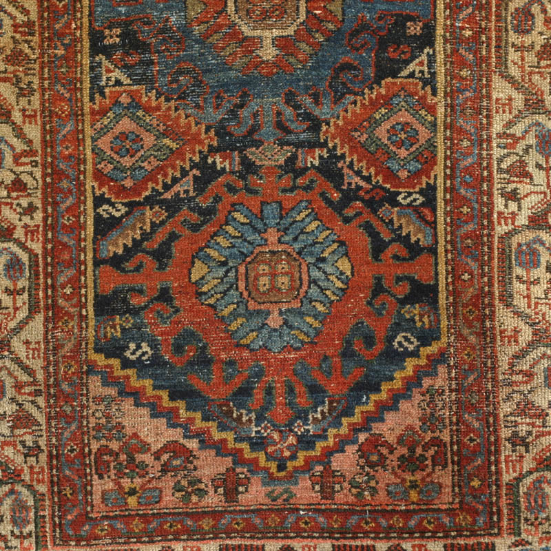 Kurdish Hamadan w animal border - bottom half closer