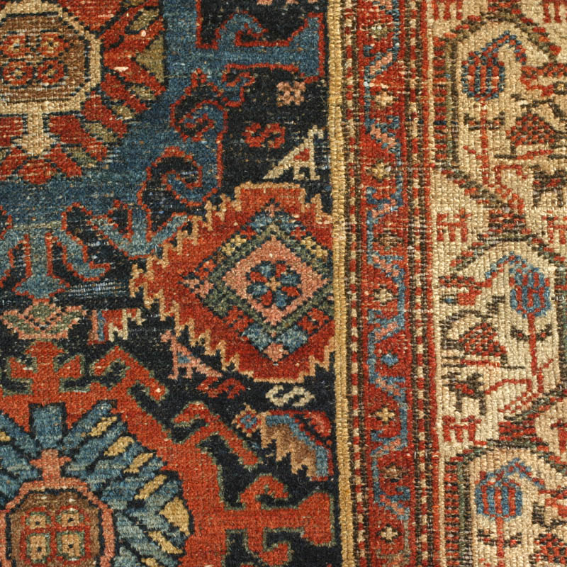 Kurdish Hamadan w animal border - field closer