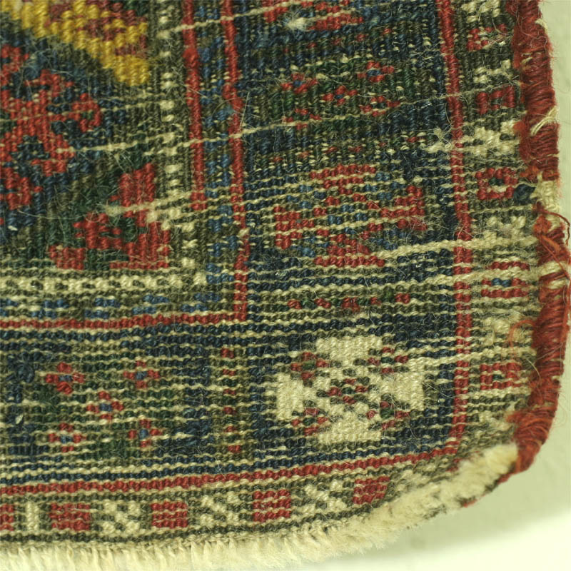 Jaf khorjin face - back side detail, change from non-depressed to depressed weave