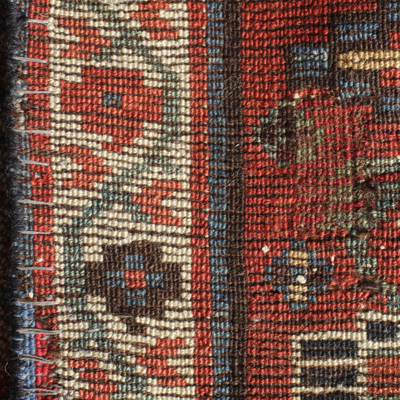 Khamseh rug - old repair 2 back