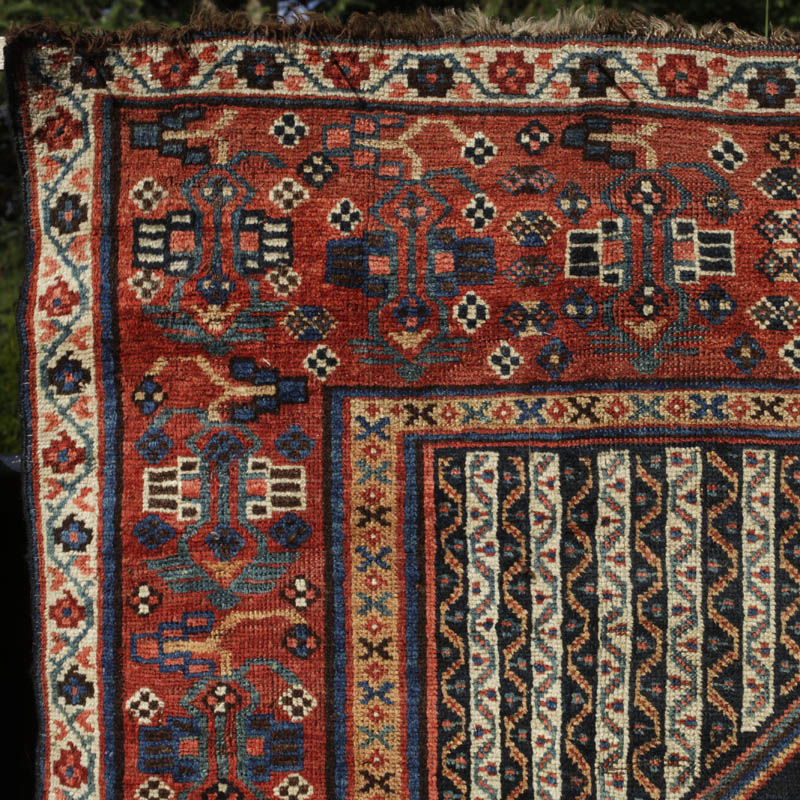 Khamseh rug - top left corner