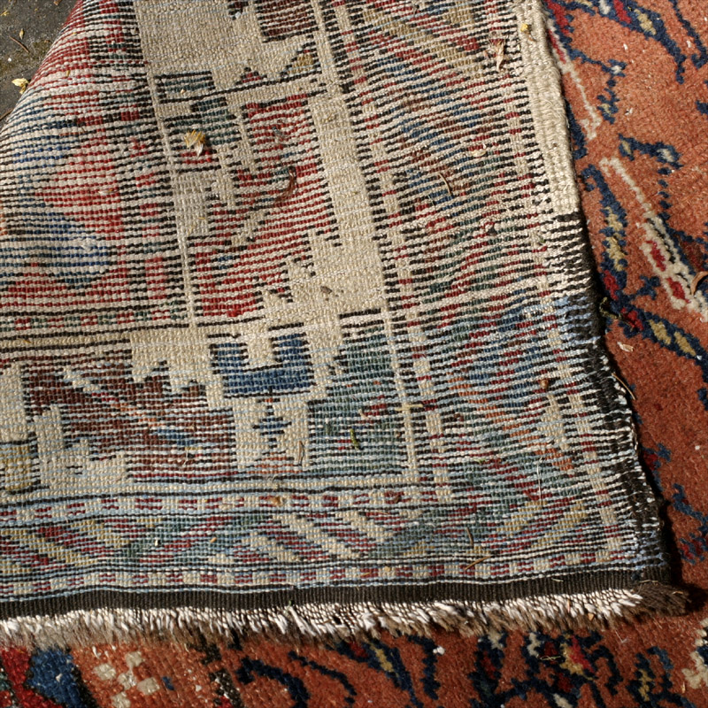 Kurdish long rug - back, corner