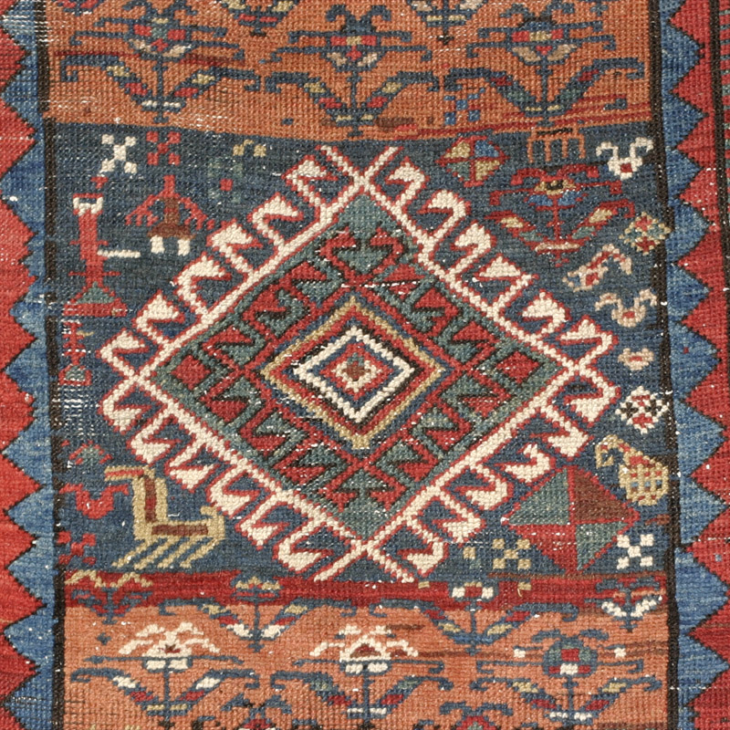 Kurdish long rug - medallion