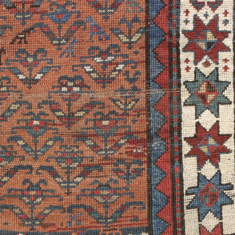 Kurdish long rug - stars in border
