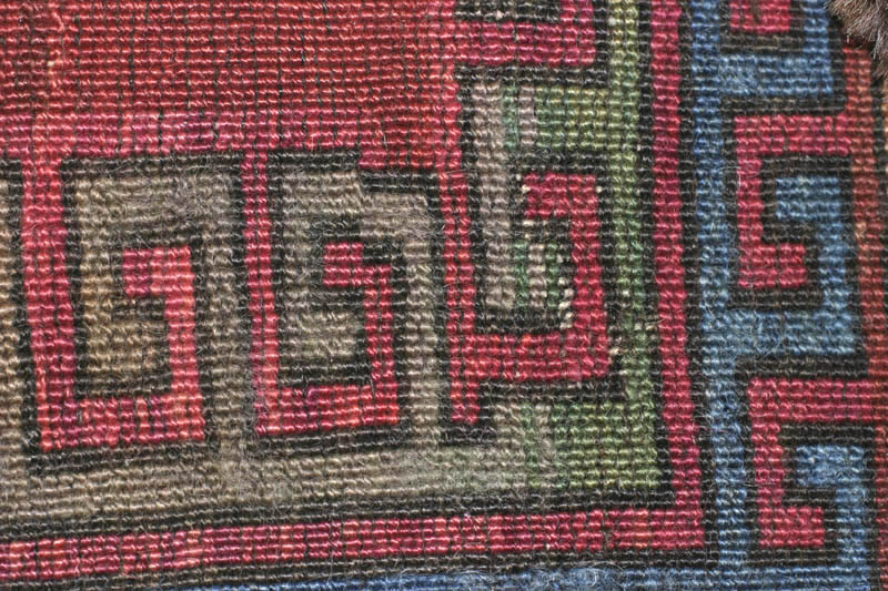 Anatolian kurd prayer rug, detail view of back