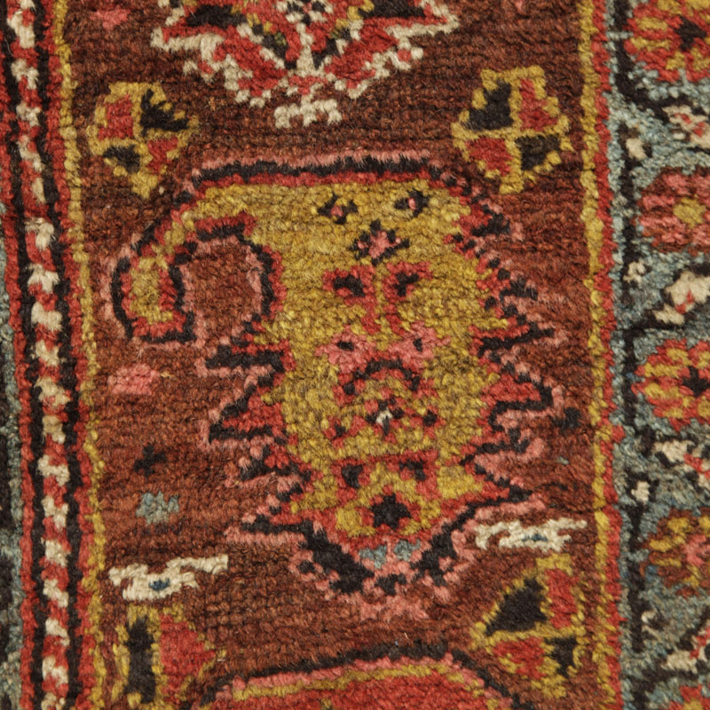 kurdish rug with large boteh border - boteh 2