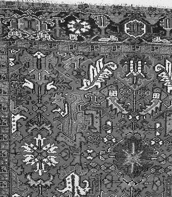 Mehrivan Heriz rug. Picture quotation from P.R.J. Ford: Oriental Carpet Design, fig. 464 Mehrivan, p.206.