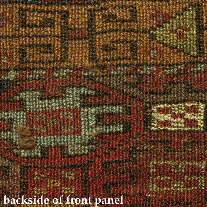 NW Persian half khorjin - back of front panel