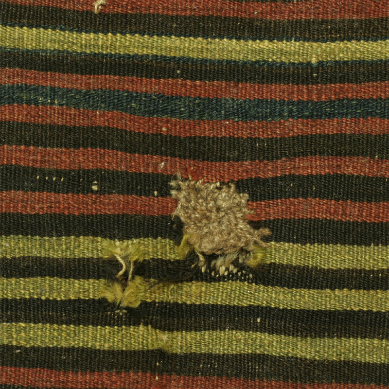 NW Persian half khorjin - darning of hole