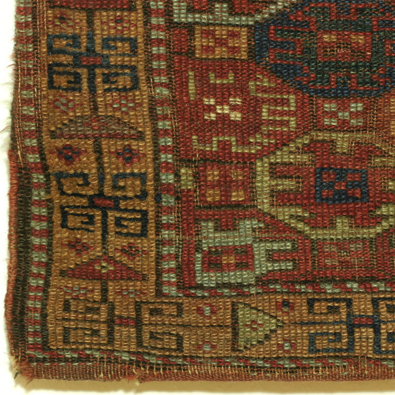 NW Persian half khorjin - lower left corner