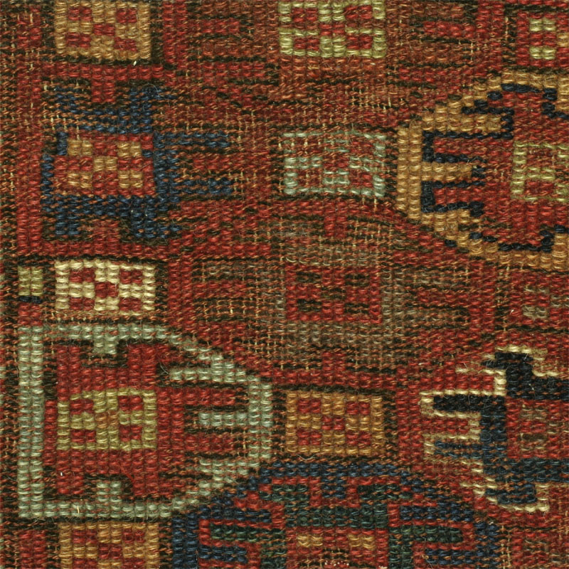NW Persian half khorjin - field detail