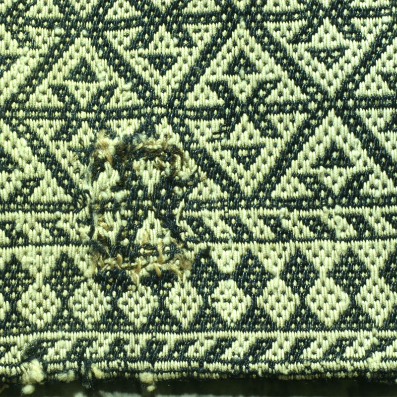 Qashqa'i warp-faced bag -  patch on front bottom