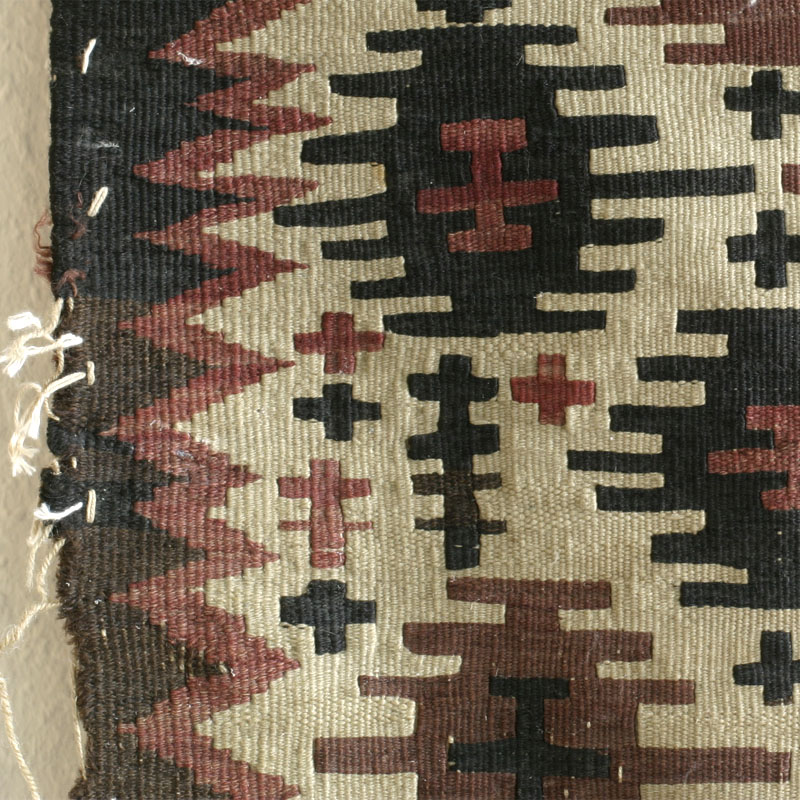 Shahsevan mafrash end panel - crosses detail