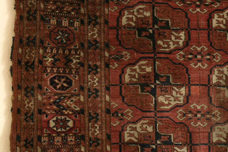Tekke Turkmen dip khali, Turkmenistan third quarter 19th century: left side