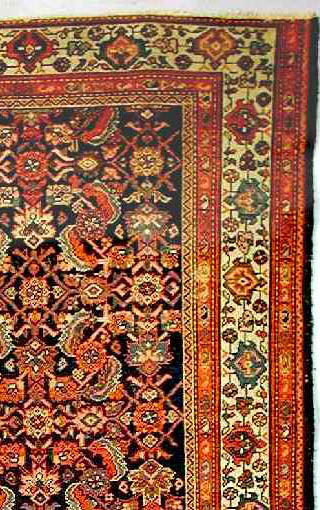 Herati pattern variant in an old Ferahan rug