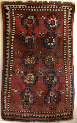 Uzbek Julkhyr (sleeping rug) around 1900 - click to enlarge