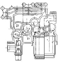 cross section of the oil pumps assembly