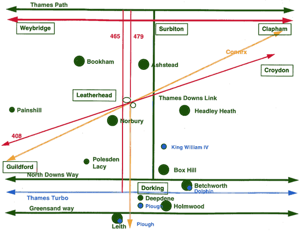 One example of a set of transport information maps built in Powerpoint